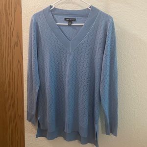 cable & gauge Blue Knit Sweater Size Medium